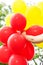 Carefree , Freedom Woman with Red and Yellow Balloons