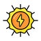 Carefully designed vector of solar energy, premium icon of solar power