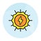 Carefully designed vector of solar energy, premium icon of solar power