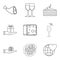 Carefully icons set, outline style