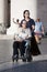 Caregiver and disabled lady