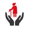 Caregiver vector illustration icon concept