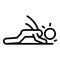 Careless person injury icon, outline style