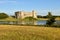 Carew castle on a July evening.