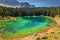 Carezza Lake in Dolomites,Val Di Fassa,South Tyrol,Italy