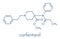 Carfentanil carfentanyl synthetic opioid drug molecule. Skeletal formula.