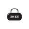 cargo of 20 kilograms icon. Element of Measuring items for mobile concept and web apps. Icon for website design and development, a