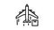 cargo aircraft line icon animation