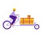 Cargo bike vector illustration