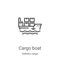 cargo boat icon vector from delivery cargo collection. Thin line cargo boat outline icon vector illustration. Linear symbol for