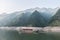 Cargo boat sailing down the Yangtze River in China