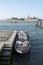 Cargo boat for trade in the canals of the city of Venice.