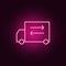 Cargo-carrying neon icon. Elements of Real Estate set. Simple icon for websites, web design, mobile app, info graphics