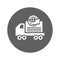 Cargo, container, export icon. Black vector graphics