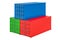 Cargo Containers shipping freight, 3D rendering
