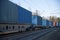 Cargo containers transportation on freight train by railway. Coronavirus Wreaks Havoc On Global Industry. Global economy is