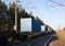 Cargo containers transportation on freight train by railway. Coronavirus Wreaks Havoc On Global Industry. Global economy is