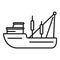 Cargo fishing boat icon outline vector. Fish ship