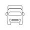 cargo front view icon. Element of transport for mobile concept and web apps icon. Outline, thin line icon for website design and