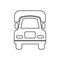 cargo front view icon. Element of transport for mobile concept and web apps icon. Outline, thin line icon for website design and