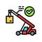 cargo handling logistic manager color icon vector illustration