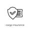 Cargo insurance icon. Trendy modern flat linear vector Cargo ins