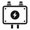 Cargo junction box icon simple vector. Wall safety