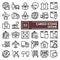 Cargo line icon set, delivery symbols collection, vector sketches, logo illustrations, shipping signs linear pictograms