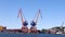 Cargo loader cranes Gothenburg -Sweden.