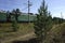 Cargo locomotive railroad engine crossing desert wilderness,rails