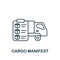 Cargo Manifest icon. Line simple line Shipping icon for templates, web design and infographics