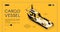 Cargo maritime transport company website vector