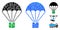 Cargo Parachute Mosaic Icon of Round Dots