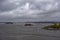 Cargo-passenger cruise ferry ship Silja Serenade by Tallink leaving South harbor of Helsinki, Finland at rainy overcast day