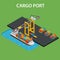 Cargo port isometric