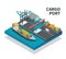 Cargo Port Isometric Composition