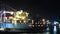 Cargo port at night works