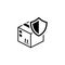 Cargo Protection Icon. Flat Design