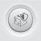 Cargo Protection Icon. Grey Button Design