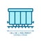 Cargo railroad carriage pixel perfect blue RGB color icon