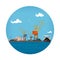 Cargo Sea Port Icon