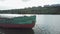 Cargo ship barge anchored in river don. economic crisis. shipping goods by water