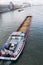 Cargo Ship Bulk Load River Rhine Cologne Germany Transportation Industrial Goods Water