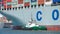 Cargo Ship COSCO EXCELLENCE departing the Port of Oakland