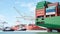 Cargo ship CSCL WINTER entering the Port of Oakland