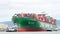 Cargo ship CSCL WINTER entering the Port of Oakland