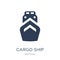 Cargo Ship Front View icon. Trendy flat vector Cargo Ship Front