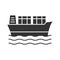 Cargo ship glyph icon