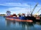 Cargo Ship at Harbour Berth.