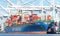 Cargo ship HYUNDAI SINGAPORE loading at the Port of Oakland